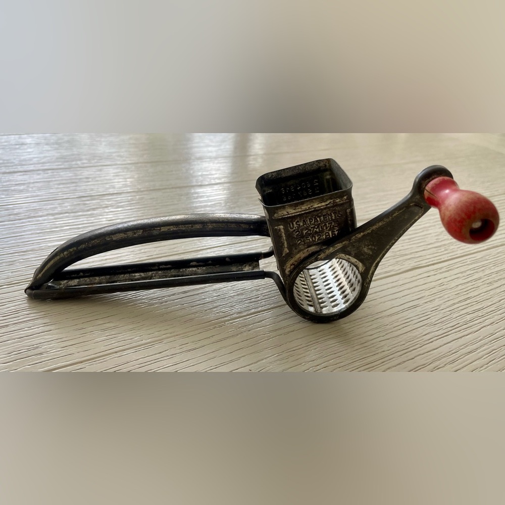 Vintage 1950s French Metal Handheld Cheese Grater
